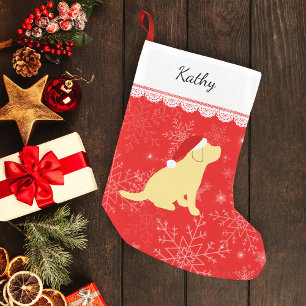 Natal Pequena Meia amarela do filhote de cachorro de Labrador do