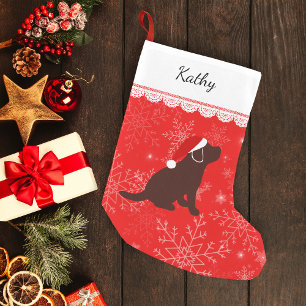 Natal Pequena Meia do filhote de cachorro de Labrador do
