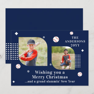 Natal Personalizado de Beisebol Azul Marinho 2 Fot