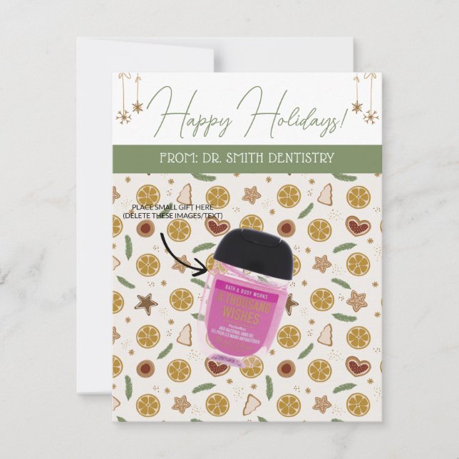 Natal Personalizado, Presente Pequeno, Cartões De  (Frente)