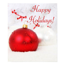 Natal Red E White Happy Holidations IV Poster