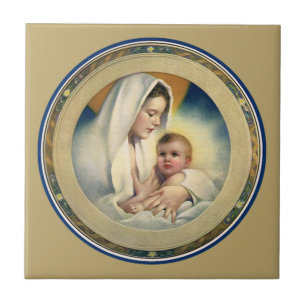 Natal religioso, Madonna e criança do vintage