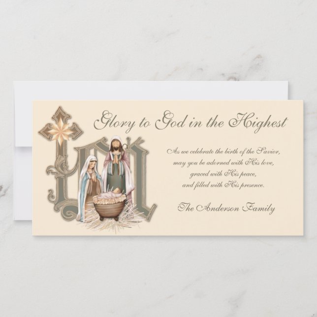 Natal Religioso Santa Família Jesus Mary Joseph (Frente)