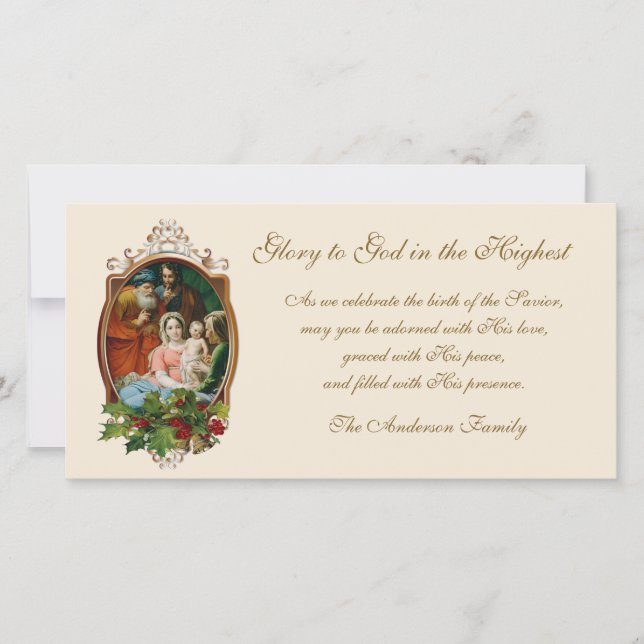 Natal Religioso Santa Família Jesus Mary Joseph (Frente)