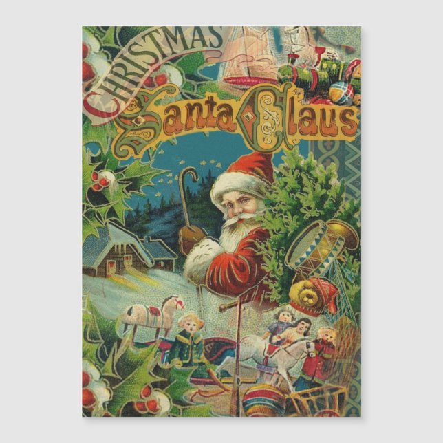 Natal Santa Claus Arte Antiquada (Frente)