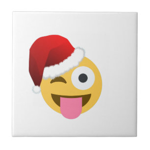natal santa claus winking emoji