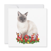 Natal Siamese Cat Watercolor
