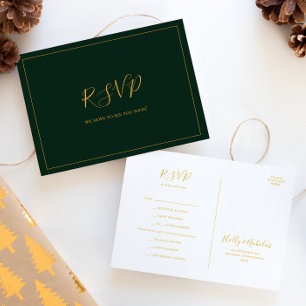 Natal simples   Cartão postal RSVP de Escolha do M