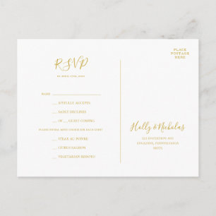 Natal simples   Cartão postal RSVP de Escolha do M