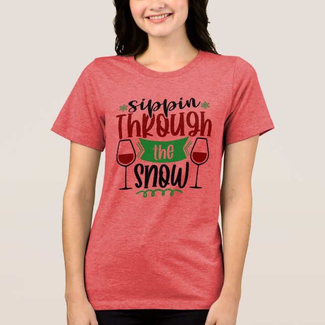 Natal Sippin 'Através da Neve (Frente)