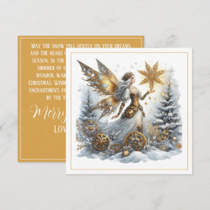 Natal Steampunk – Fada Dourada com Floco de Neve