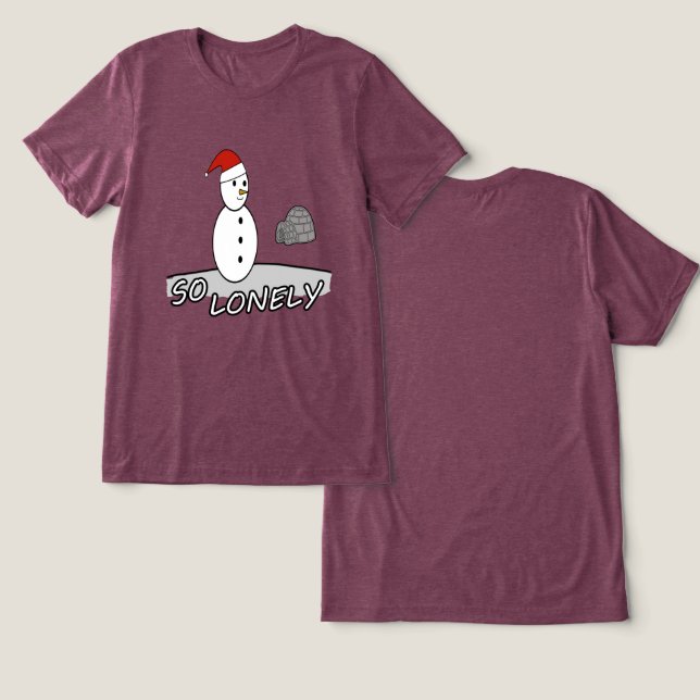 Natal Tão Solitário – Boneco de Neve na Tempestade (Design Frente e Verso)