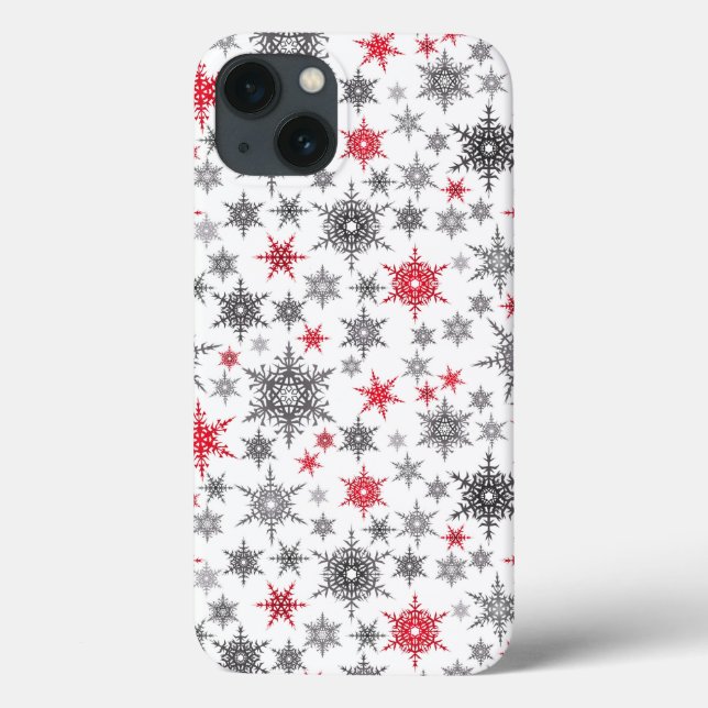 Natal, vermelho, branco, flocos de neve, inverno,  (Verso)