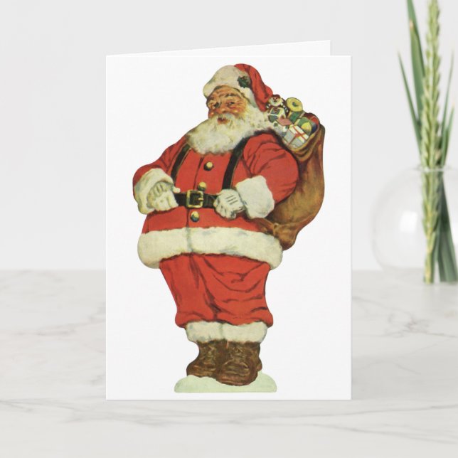 Natal Vintage, Cartões Fáceis de Personalizar (Frente)