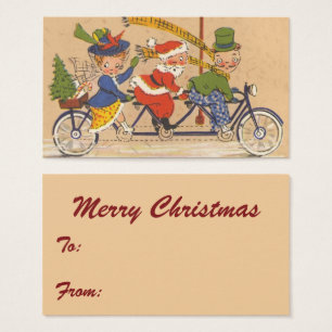 Natal vintage, Papai Noel que monta uma bicicleta