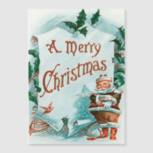 Natal Vintage Papai Noel Saudação Alegre