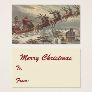 Natal vintage, Victorian Papai Noel no trenó