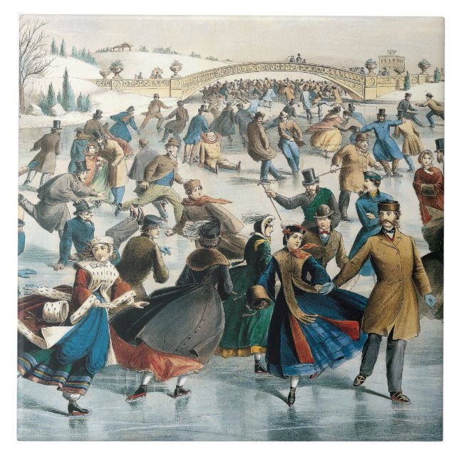 Natal Vitoriano Central Park Currier & Ives (Frente)