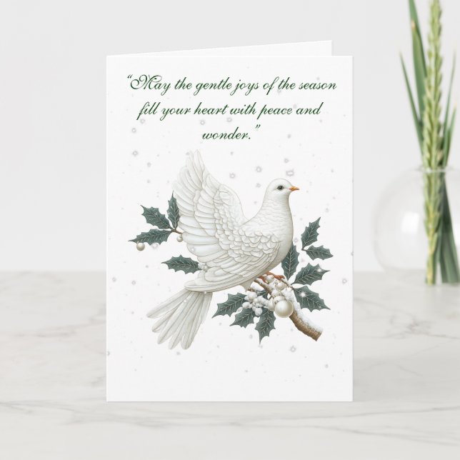 Natal Vitoriano Elegante de Cartão Dobrado (Frente)