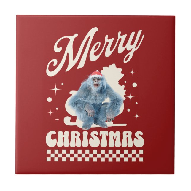 Natal Yeti Divertido Humor de Férias (Frente)