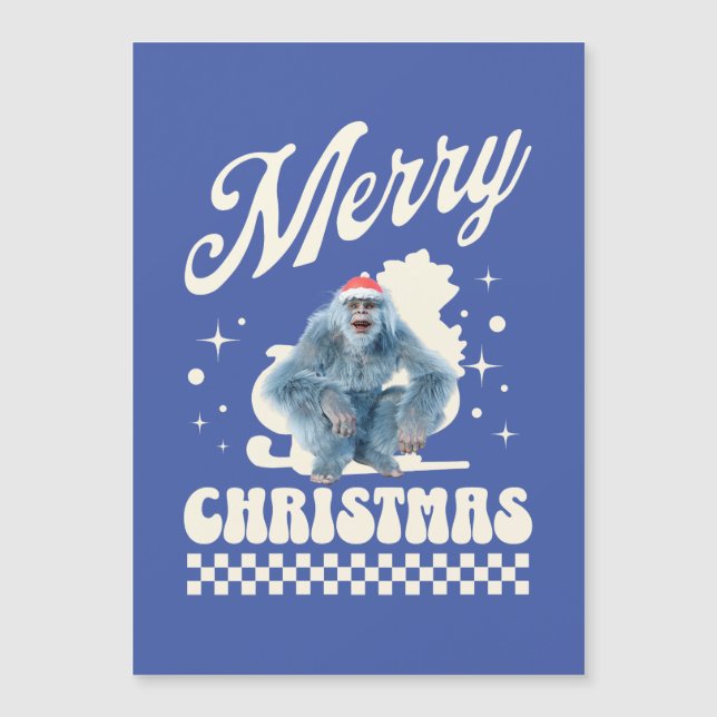 Natal Yeti Divertido Humor de Férias (Frente)