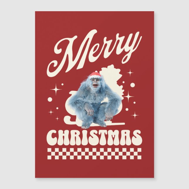 Natal Yeti Divertido Humor de Férias (Frente)