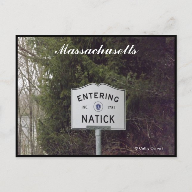 Natick, cartão postal de Massachusetts (Frente)