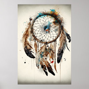 Native American Dreamcatcher Art Impressão Poster