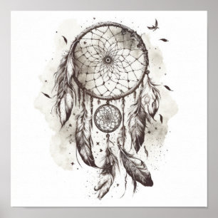 Native American Dreamcatcher Art Impressão Poster