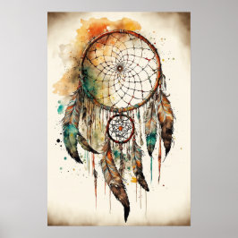 Native American Dreamcatcher Art Impressão Poster