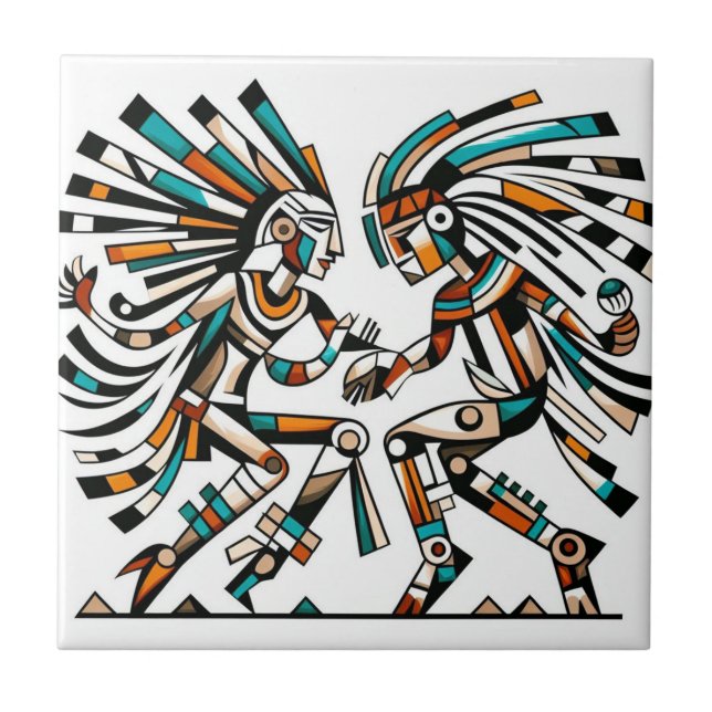 Native American Kokopeli Dancers Art (Frente)