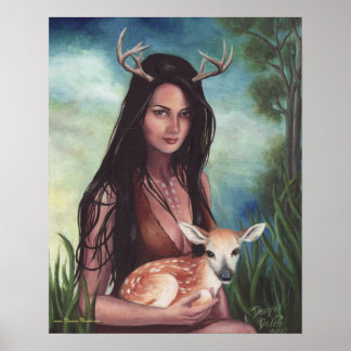 Native American Poster Native Art Deer