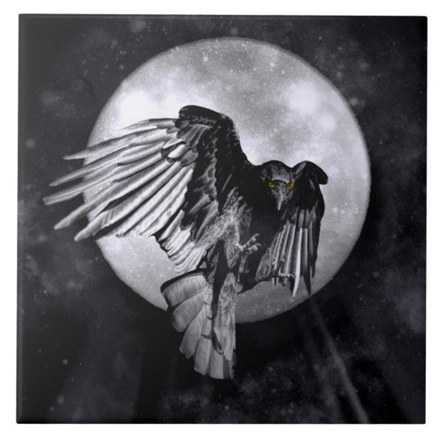 Native American Raven ou Crow and Moon (Frente)