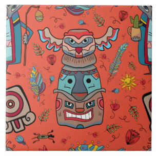 Native American Totem Orange