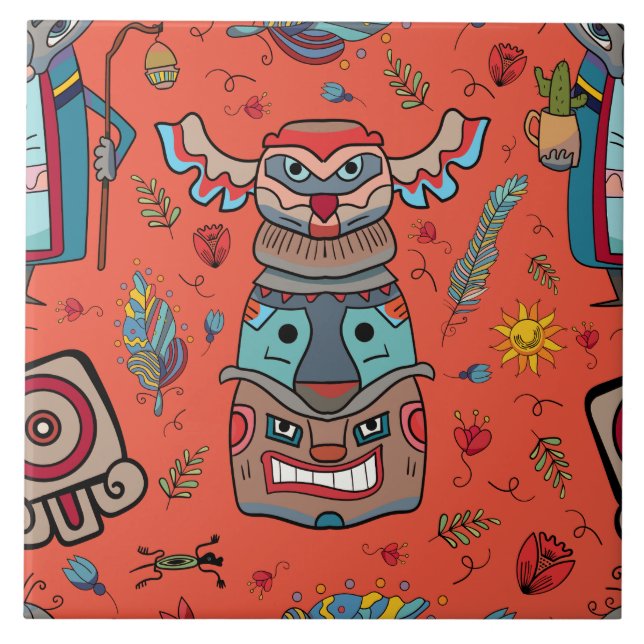 Native American Totem Orange (Frente)