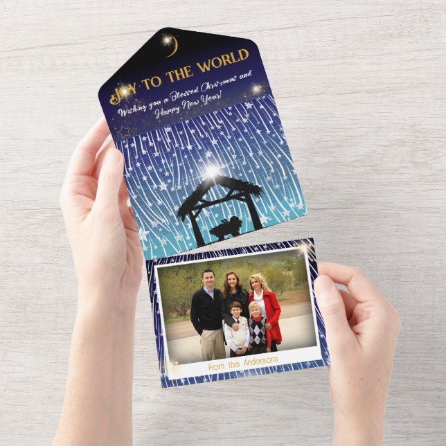 Natividade das estrelas em queda livre com a foto  (Aba destacável)