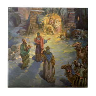 Natividade de Natal Vintage com Magos Visitantes