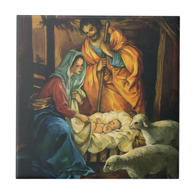 Natividade dos natais vintages, Jesus dos Bebês em (Frente)