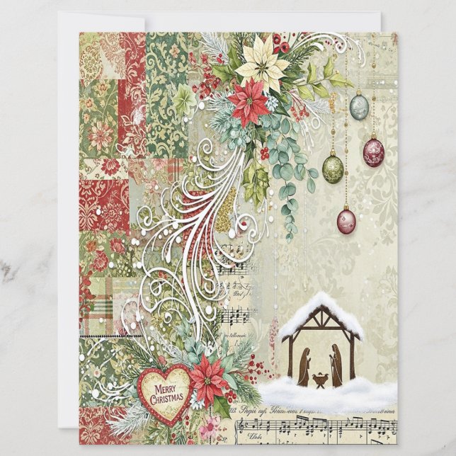 Nativity Christmas craft paper (Frente)