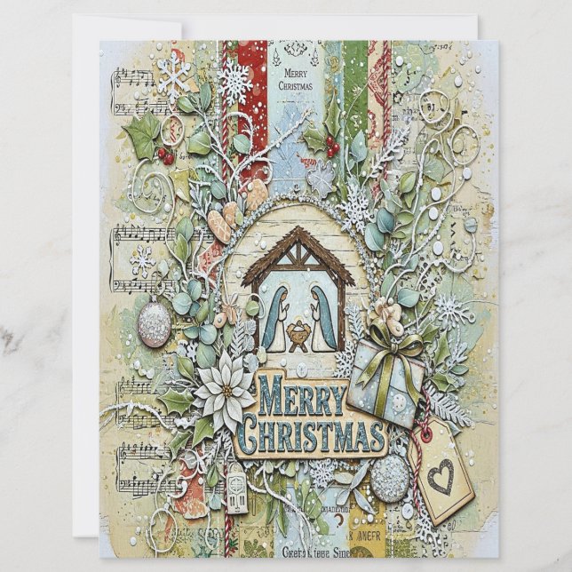 Nativity Christmas craft paper (Frente)