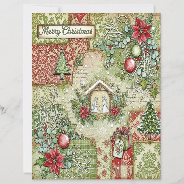Nativity Christmas craft paper (Frente)