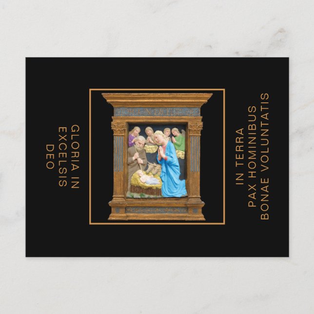 NATIVITY Luca Della Robbia Cartão de Natal (Frente)