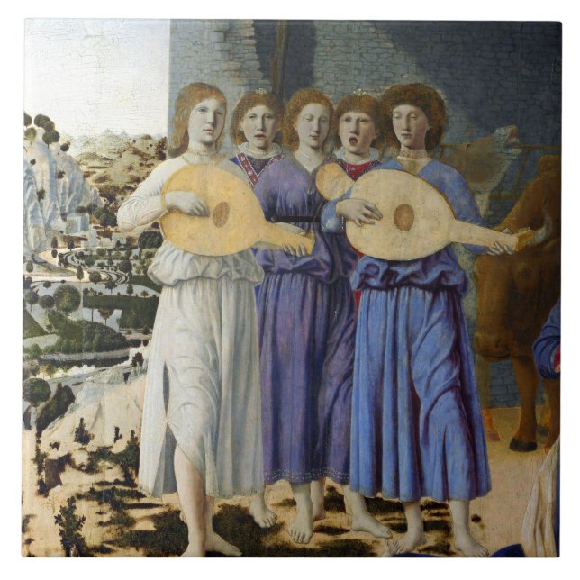 NATIVITY OF JESUS, ANGELS by PIERO DELLA FRANCESCA (Frente)