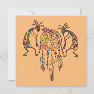 Nativo americano Kokopelli Whale Dreamcatcher 2