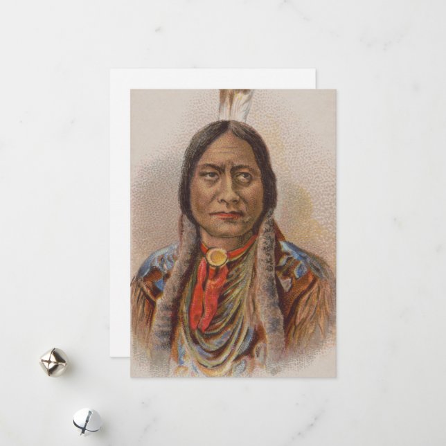 Nativo americano: Touro Sentado Lakota, anúncio de (Frente/Verso In Situ)