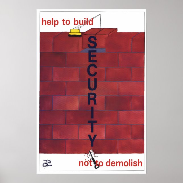 NATO Poster Help to Build SECURITY Political Decor (Frente)