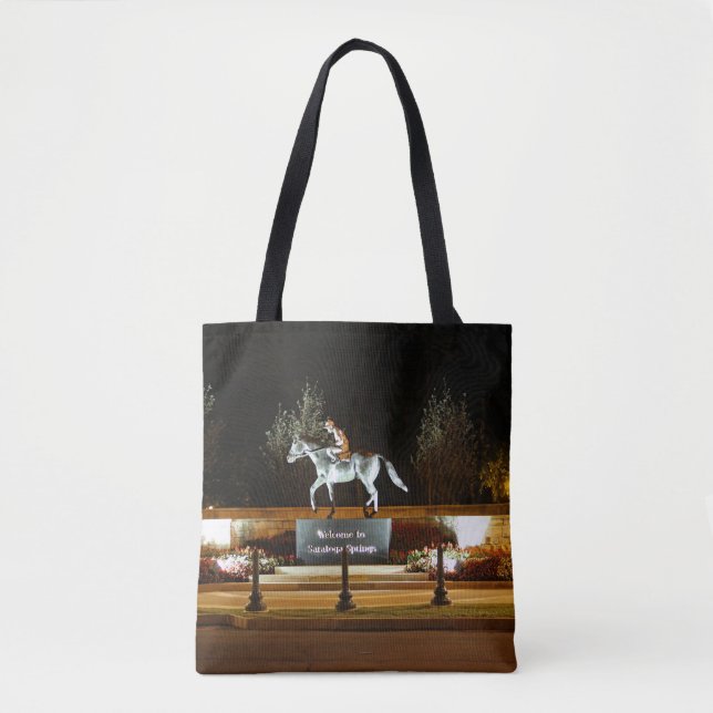 Natrive Dancer Horse Statue Saratoga Tote Bag (Frente)