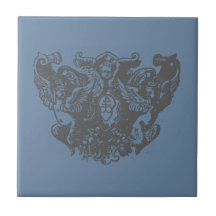 Nattier-blue Angels – Coat of arms Emblem baroque