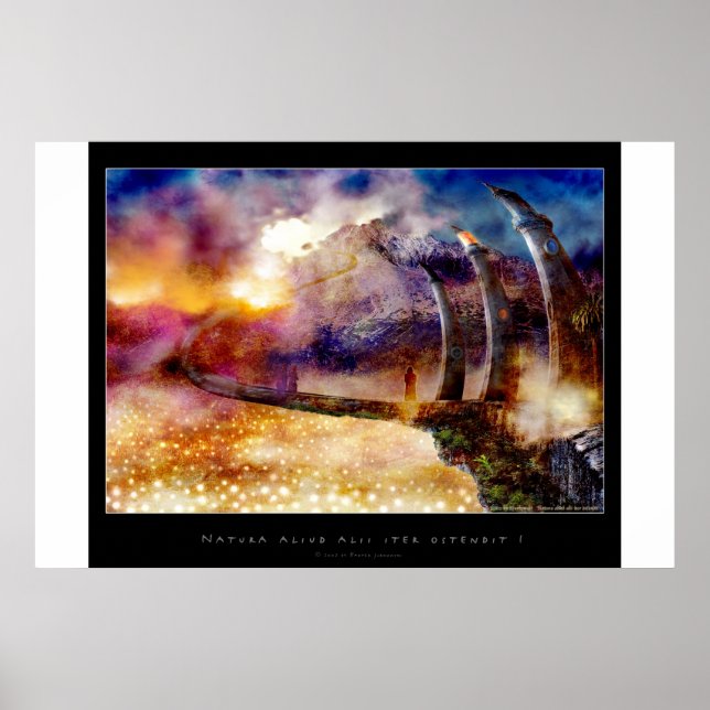 Natura aliud alii iter ostendit - Poster (Frente)