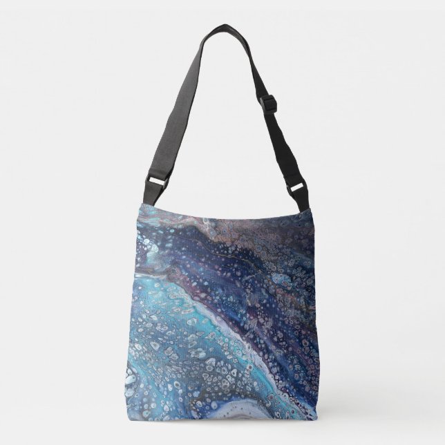Natural Attraction 2 Blue Geode Abstract Tote Bag (Frente)